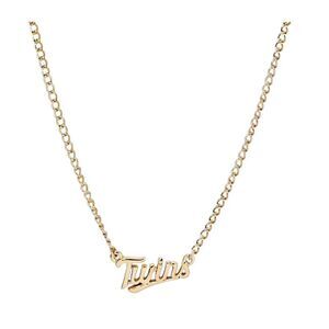 Bijoux Sport by Luv Aj MLB Gold Plated Brass Nameplate Necklace Minnesota Twins